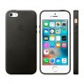 Чехол Leather Case для iPhone 5s/SE Чёрный