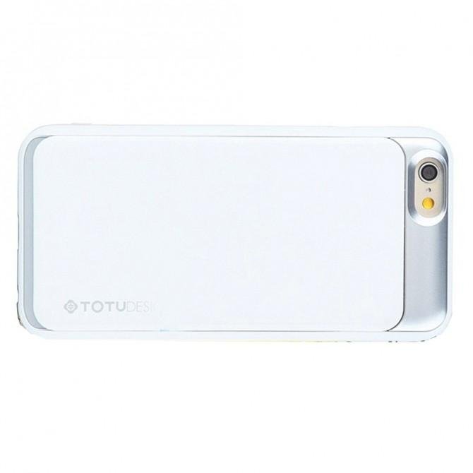 Чехол TOTU Design Card slot series для iPhone 6/6s White/Silver-2