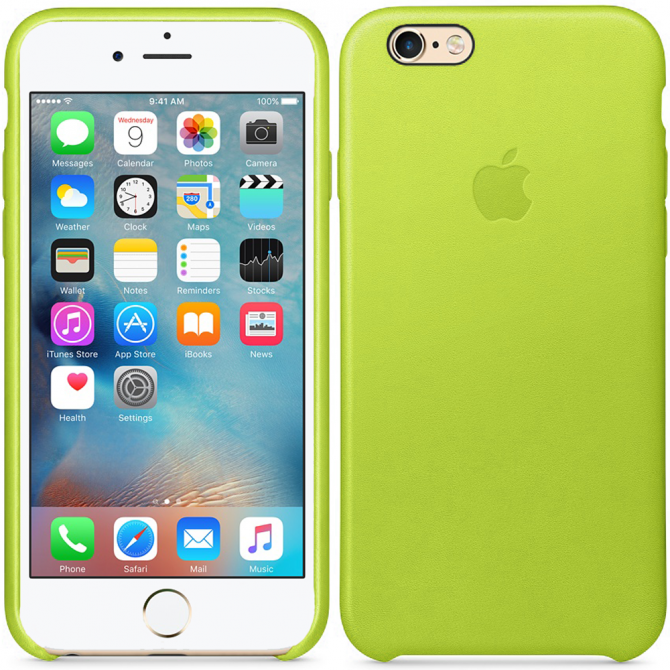 Чехол Leather Case для iPhone 6/6s Plus Green