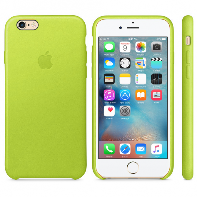 Чехол Leather Case для iPhone 6/6s Plus Green-1
