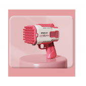Пістолет для мильних бульбашок Bubble Gun 698-20 з насадками на 32/45 отворів 50ml Pink