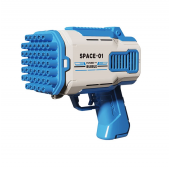 Пістолет для мильних бульбашок Bubble Gun 698-20 з насадками на 32/45 отворів 50ml Blue