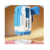 Пістолет для мильних бульбашок Bubble Gun 698-20 з насадками на 32/45 отворів 50ml Blue