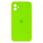 Оригинальный силиконовый чехол для iPhone 11 Салатовый FULL (with camera protection)