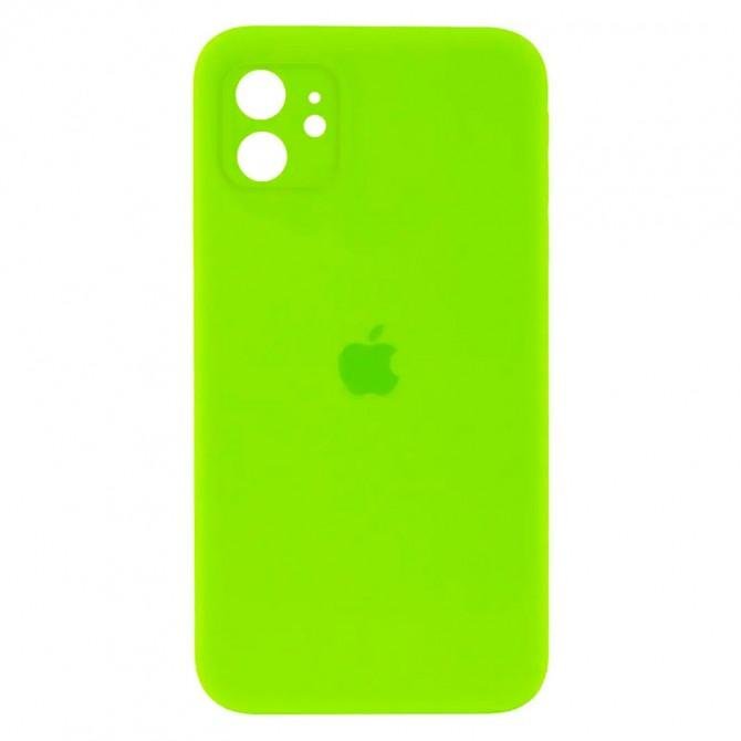 Оригинальный силиконовый чехол для iPhone 11 Салатовый FULL (with camera protection)