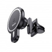 Автодержатель Hoco CA85 Black + Беспроводная зарядка Автодержатель Hoco CA85 Black + Беспроводная зарядка
