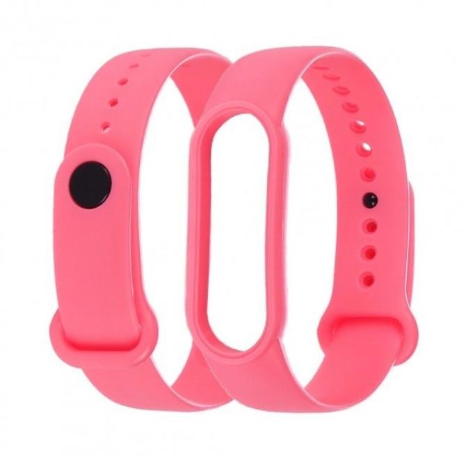 Ремінець для браслета Mi Band 5/6 (Silicon) Hot Pink (17)-1