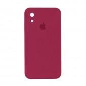 Силиконовый чехол для iPhone Xr Марсала FULL (SQUARE SHAPE)