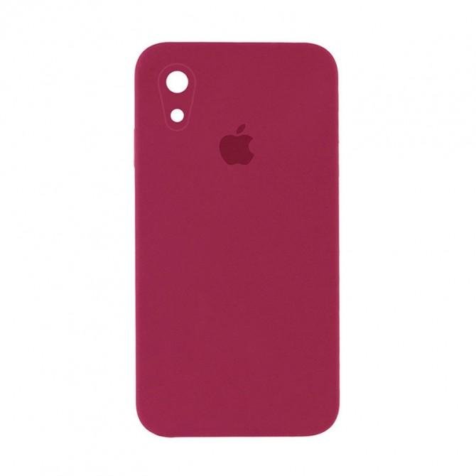 Силиконовый чехол для iPhone Xr Марсала FULL (SQUARE SHAPE)