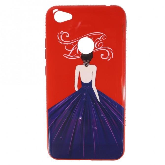 Чохол TPU Magic Girl зі стразами для Xiaomi Redmi Note 5A Prime / Redmi Y1 (Червоний / Кохання)-1