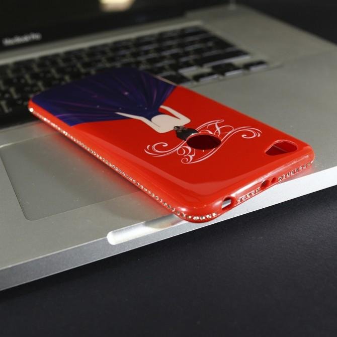 Чохол TPU Magic Girl зі стразами для Xiaomi Redmi Note 5A Prime / Redmi Y1 (Червоний / Кохання)-3