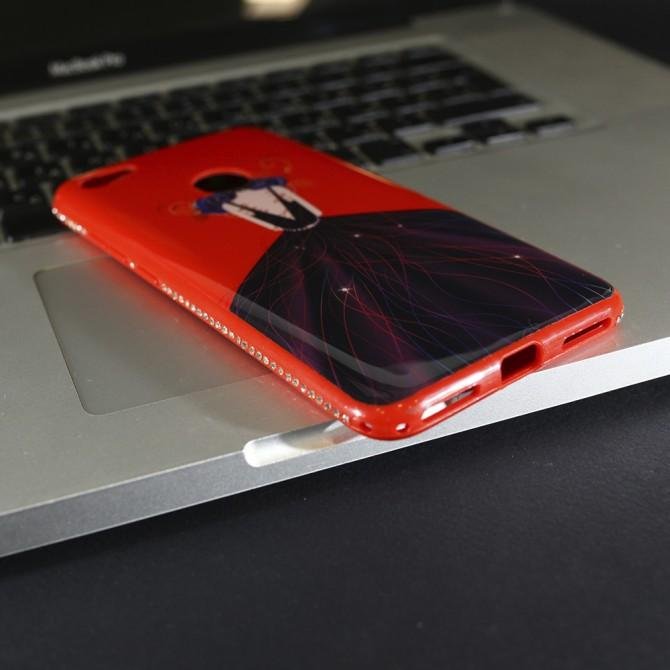 Чохол TPU Magic Girl зі стразами для Xiaomi Redmi Note 5A Prime / Redmi Y1 (Червоний / Синя троянда)-3