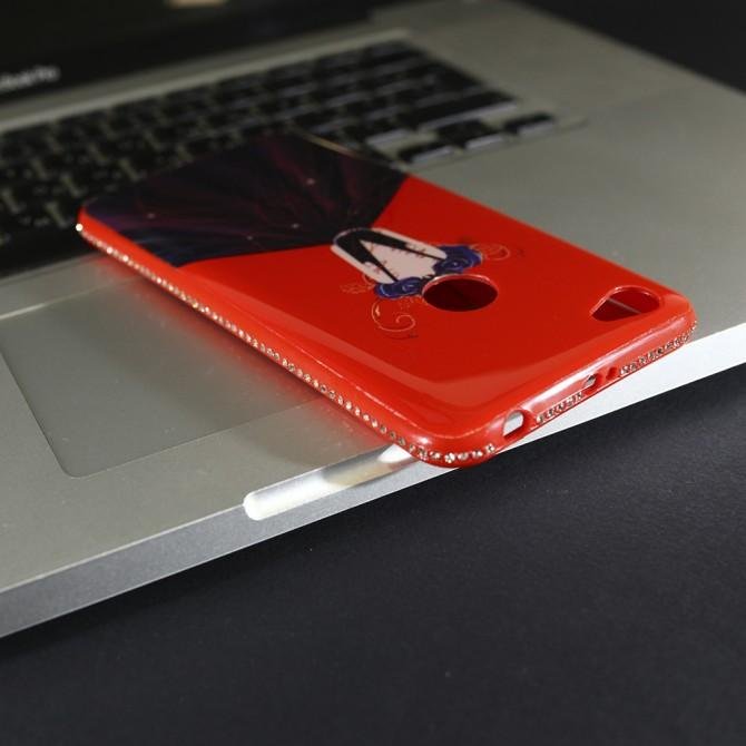 Чохол TPU Magic Girl зі стразами для Xiaomi Redmi Note 5A Prime / Redmi Y1 (Червоний / Синя троянда)-4