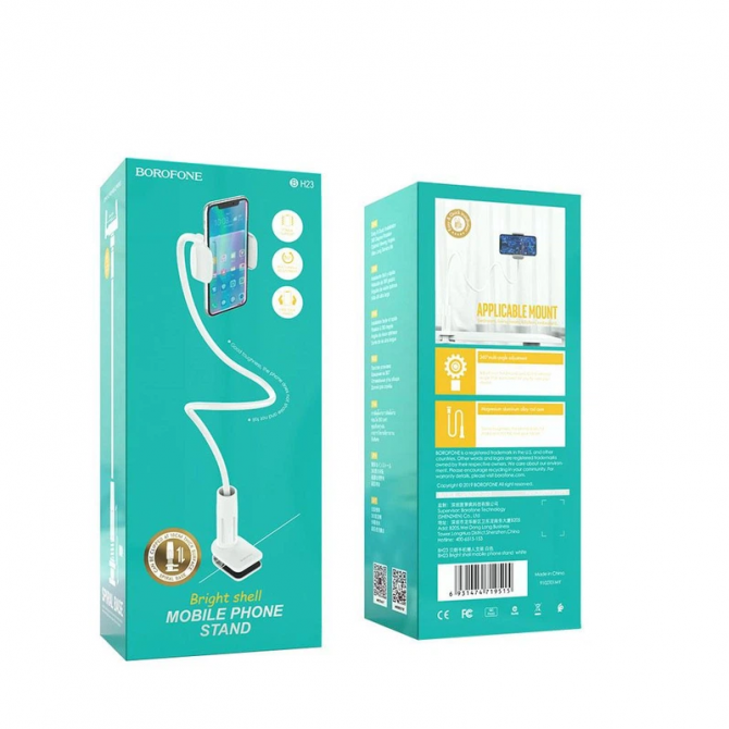 Настільний тримач Borofone BH23 Bright Shell White-2