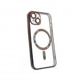 Силиконовый чехол SHINING with MagSafe для iPhone 12 Темно Серый