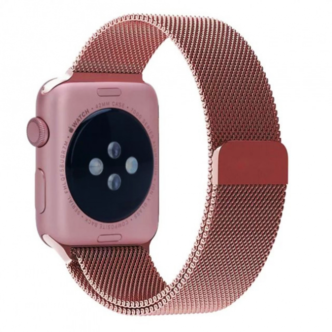Ремешок для Apple Watch 38/40mm Steel Milanese Loop Rose Gold-2