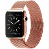 Ремiнець для Apple Watch 38/40mm Steel Milanese Loop Рожевий