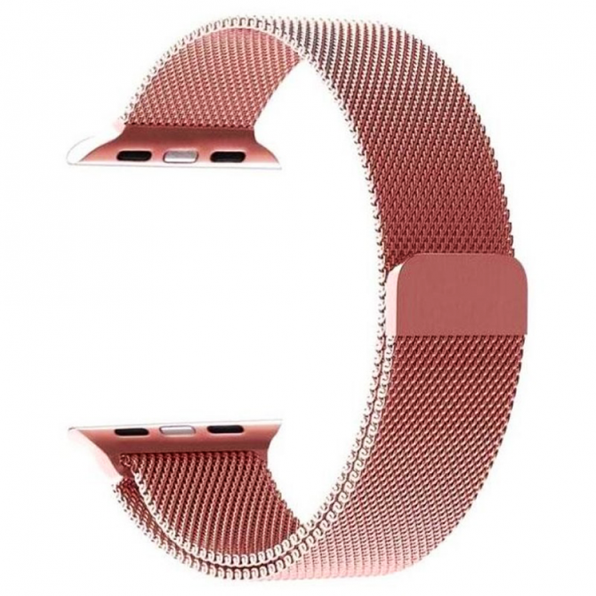 Ремешок для Apple Watch 38/40mm Steel Milanese Loop Pink-3