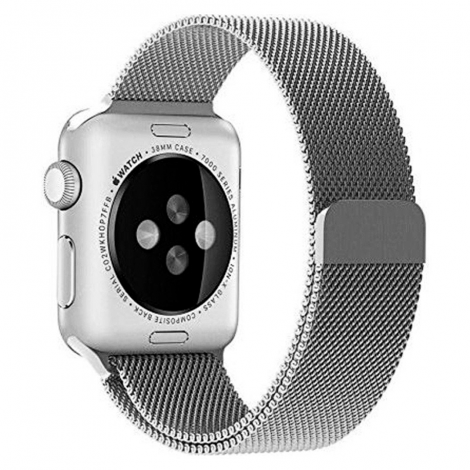 Ремешок для Apple Watch 38/40mm Steel Milanese Loop Silver-1
