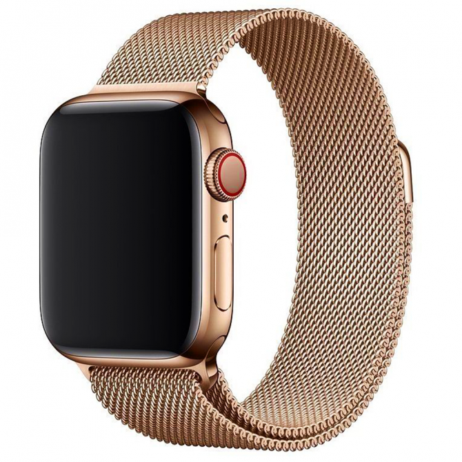 Ремешок для Apple Watch 42/44mm Steel Milanese Loop Restoring ancient ways gold