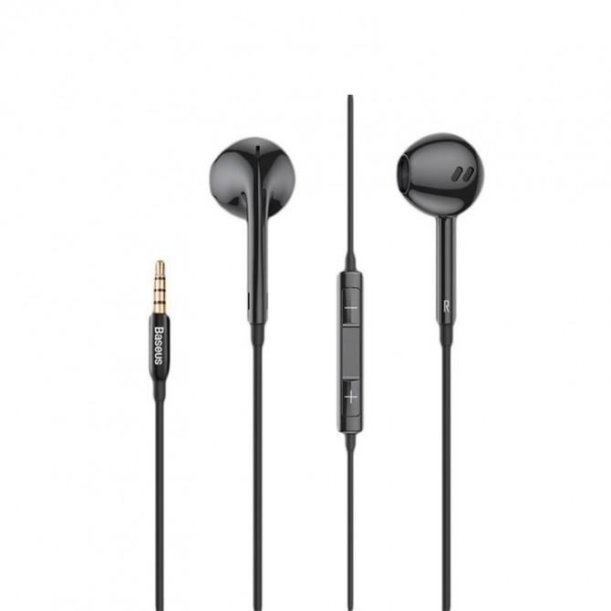 Навушники Baseus H19 Black with mic + button call answering + volume control (NGH16-01)