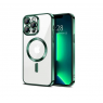 Силіконовий чохол SHINING with MagSafe для iPhone 16 Pro Max Темно Зелений