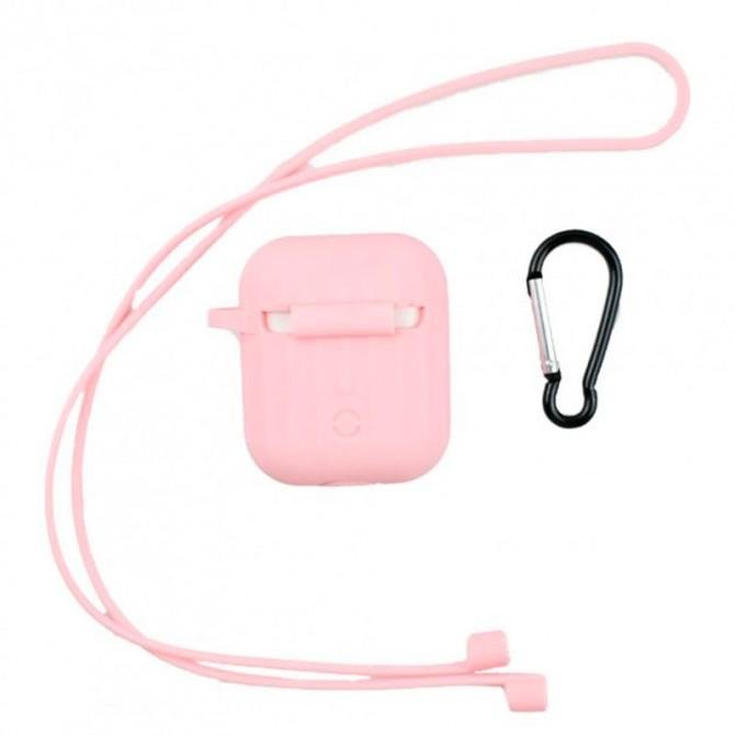 Чохол U-Like Silicone Protective Case для Airpods Lite Рожевий-1