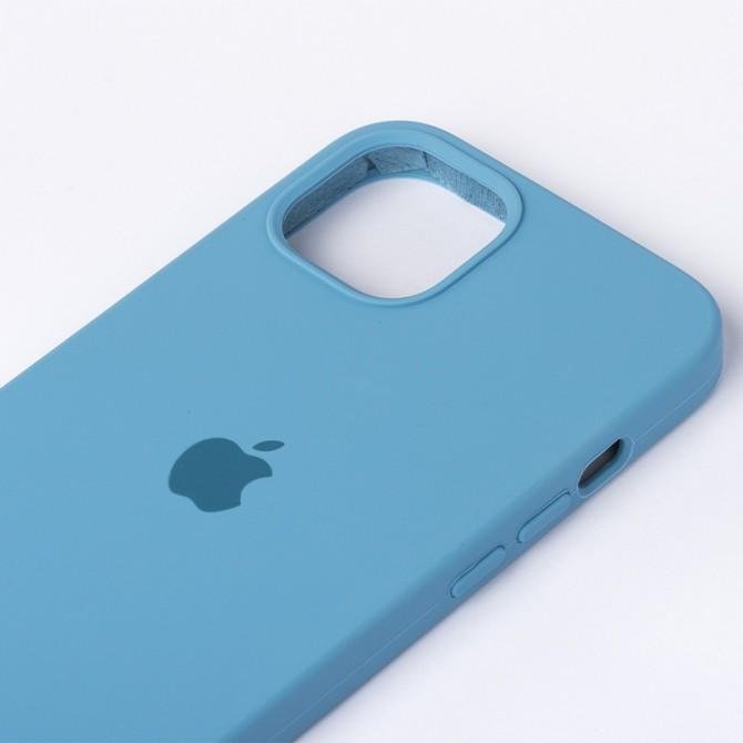 Оригінальний силіконовий чохол для iPhone 12 /12 Pro Небесно Синій-3