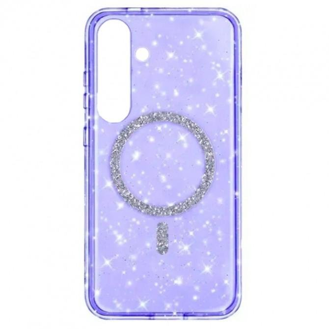 Чохол TPU Eclipse Sparkle (MagFit) для Samsung Galaxy S24 / S25 Фіолетовий-1