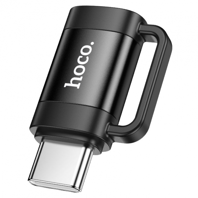 Кабель OTG Hoco UA31E Type-C male to Lightning female Black