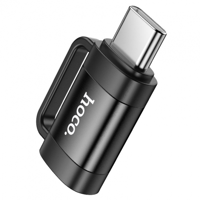 Кабель OTG Hoco UA31E Type-C male to Lightning female Black-1