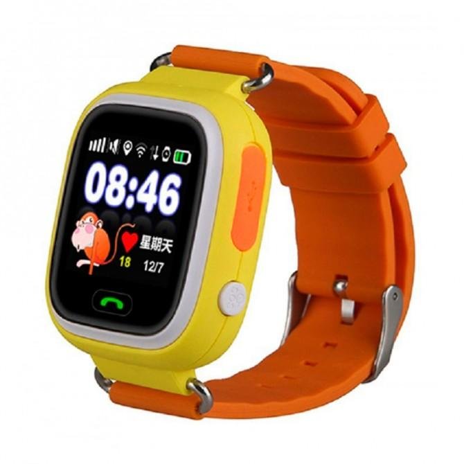 Детские умные часы SMART BABY WATCH Q90 GPS+WIFI yellow-1