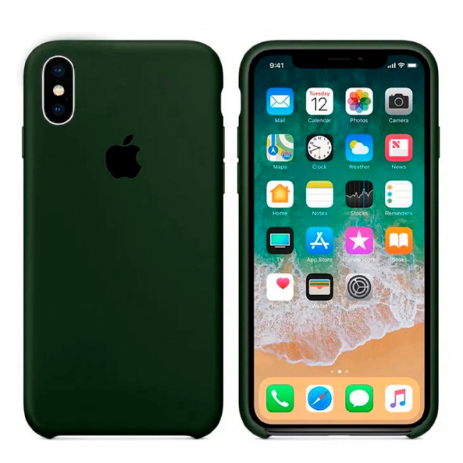 Оригінальний силіконовий чохол для iPhone Xs Max Хаки