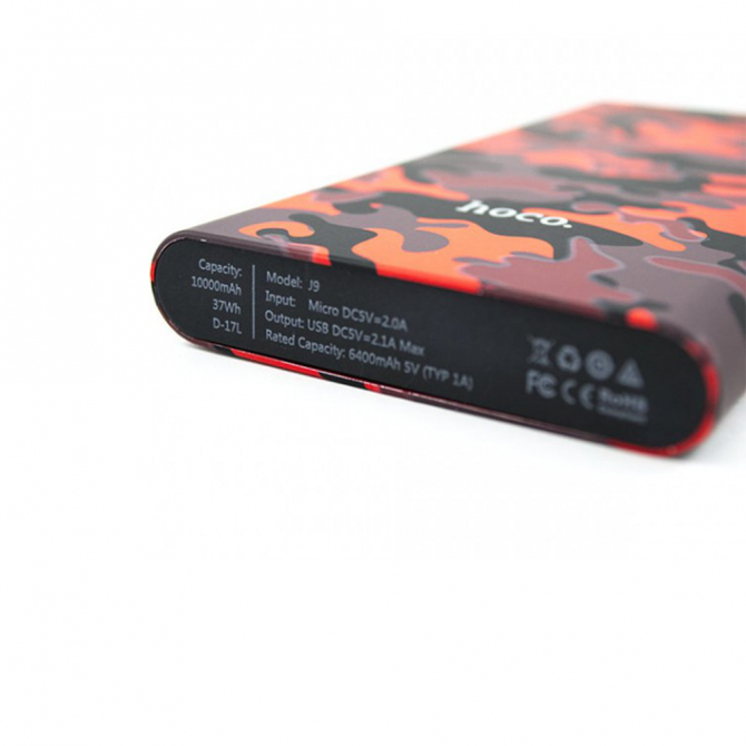 Повербанк Hoco J9 Камуфляж (10000mAh) Червоний-2