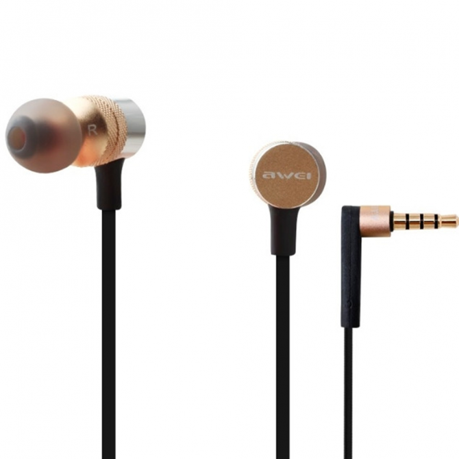 Навушники AWEI ES-20TY Золотий-1