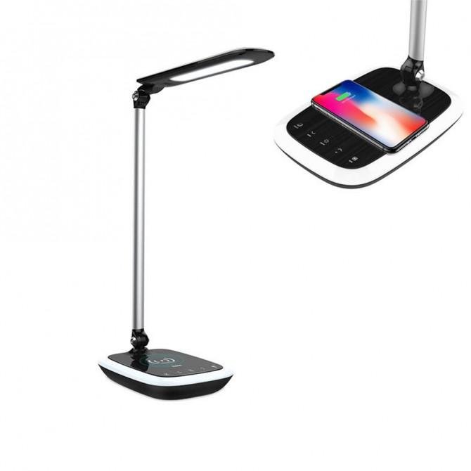 Лампа настільна+Qi зарядка Hoco Splendid Light Eye Care Lamp With Wireless Charger Чорний
