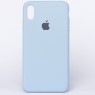 Оригинальный силиконовый чехол для iPhone Xs Max Светло Голубой