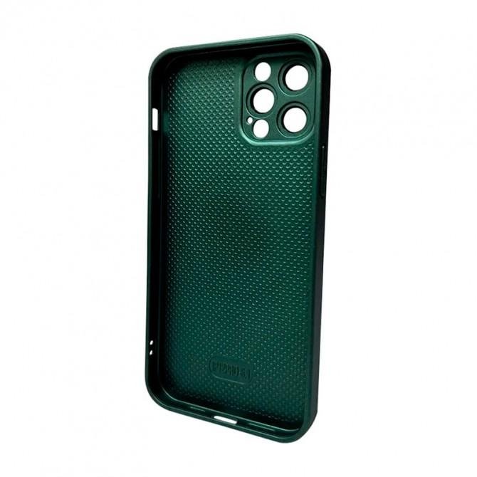 Чехол AG Glass Matt Frame Color MagSafe Logo for Apple iPhone 12 Pro Max Cangling Gre-1