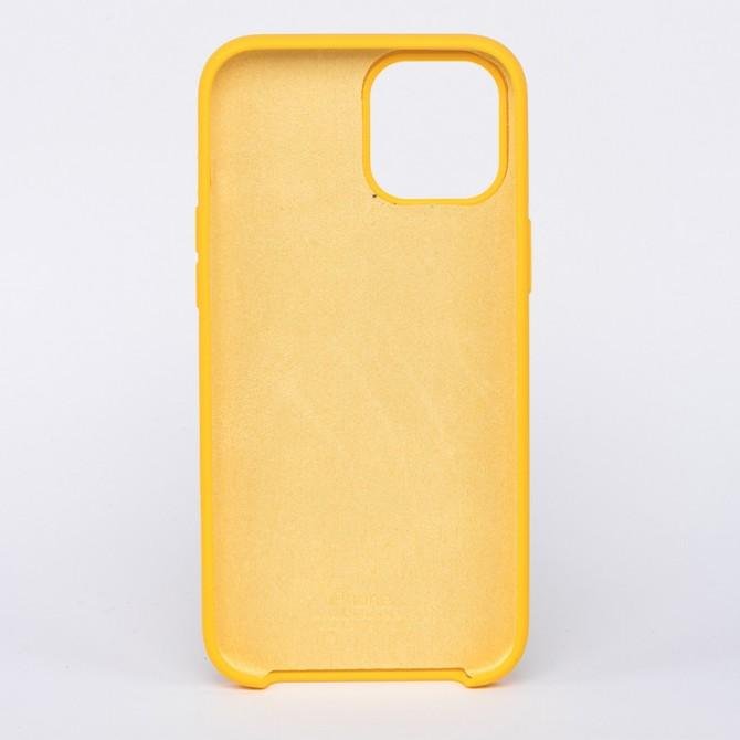 Оригинальный силиконовый чехол для iPhone 11 Ярко Желтый FULL-1
