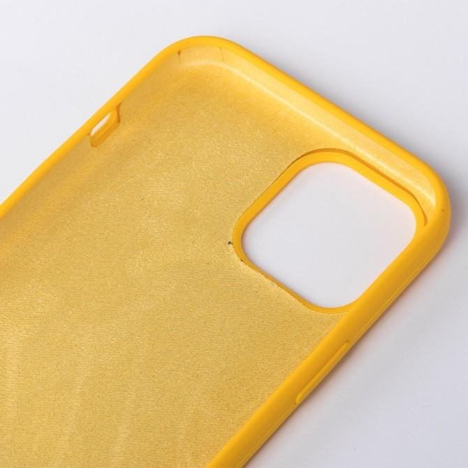 Оригинальный силиконовый чехол для iPhone 11 Ярко Желтый FULL-2