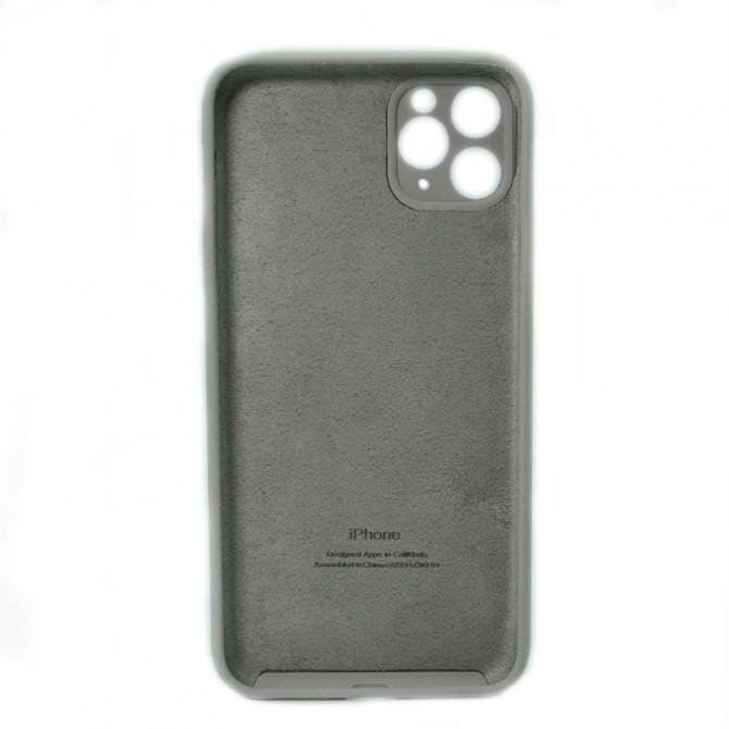 Оригінальний силіконовий чохол для iPhone 11 Pro Max Темно Бежевий FULL (with camera protection)-1