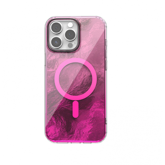 Чехол TPU Shiny Mountain (MagFit) для Apple iPhone 14 Pro (6.1") Pink