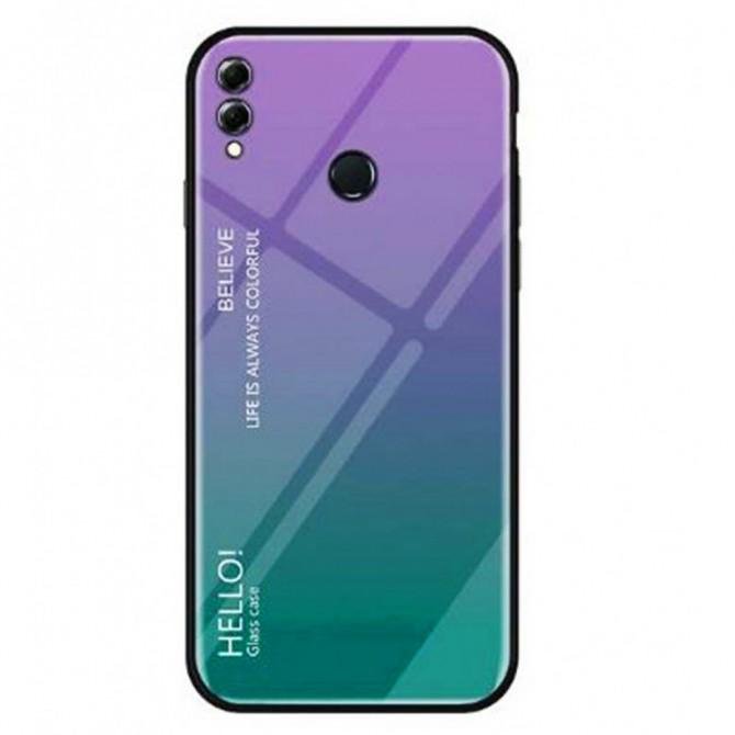 Чохол TPU Gradient HELLO Glass для Huawei Honor 8x Блакитний-1