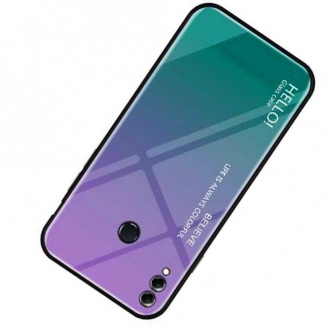 Чохол TPU Gradient HELLO Glass для Huawei Honor 8x Блакитний-2