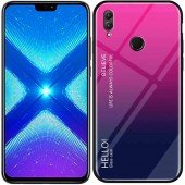 Чехол TPU Gradient HELLO Glass для Huawei Honor 8x Розовый