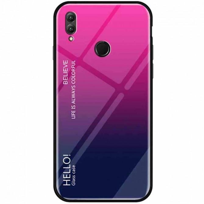 Чехол TPU Gradient HELLO Glass для Huawei Honor 8x Розовый-1
