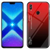 Чохол TPU Gradient HELLO Glass для Huawei Honor 8x Червоний