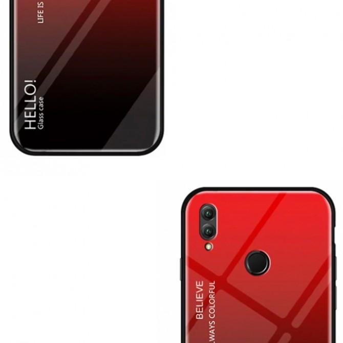 Чехол TPU Gradient HELLO Glass для Huawei Honor 8x Красный-2