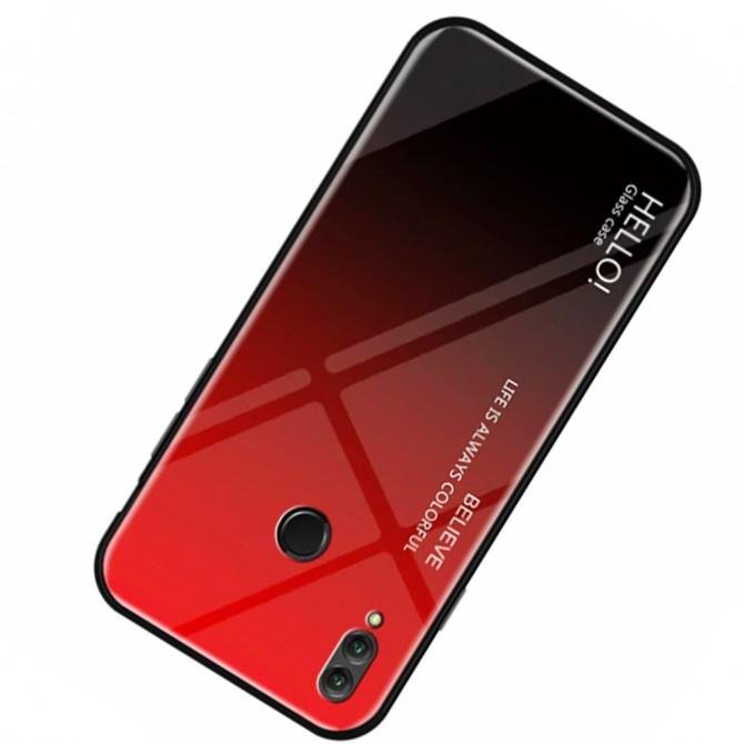 Чехол TPU Gradient HELLO Glass для Huawei Honor 8x Красный-3