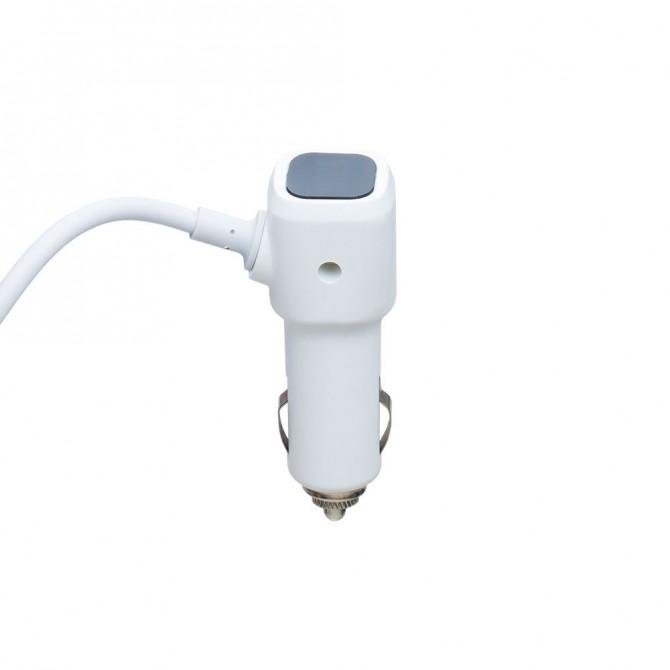 Автомобільний розгалужувач Hoco Z13 LCD Сiрий/Бiлий-2